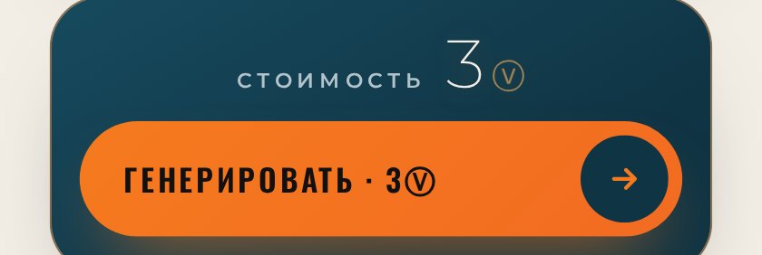 Кнопка «ГЕНЕРИРОВАТЬ · 3ⓥ» и строка «Стоимость 3ⓥ»